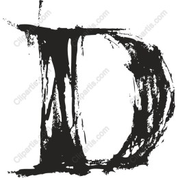 Artistic Brushstroke Letter D