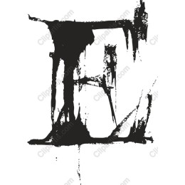 Bold Abstract H Ink Splatter
