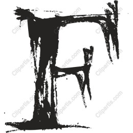 Edgy Grungy Letter F