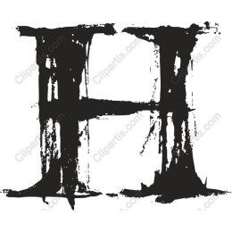 Grunge Letter H