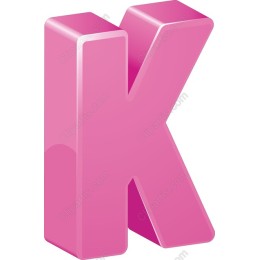 3D Pink Letter K
