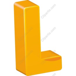 3D Yellow Letter L