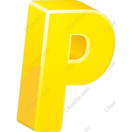 3D Yellow Letter P