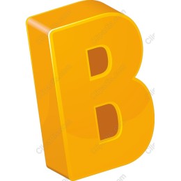 3D Golden Letter B