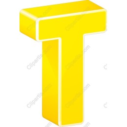 3D Yellow Letter T