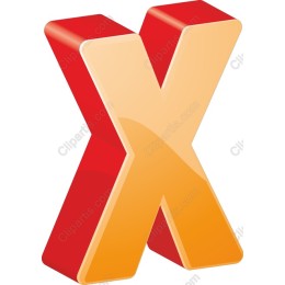 Vibrant 3D Letter X