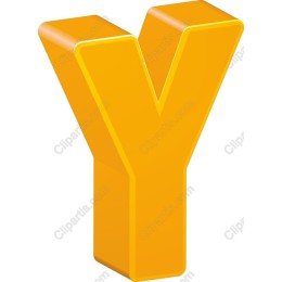 3D Yellow Letter Y