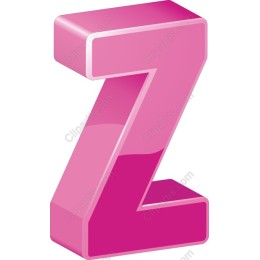 Pink 3D Letter Z