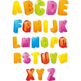 Vibrant 3D Alphabet Bundle (A-Z)