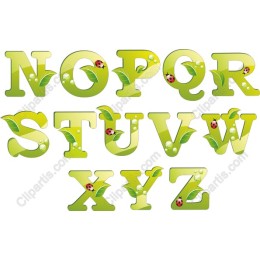 Nature-Inspired Alphabet Clipart (Letters N-Z)