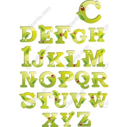 Whimsical Green Alphabet Collection