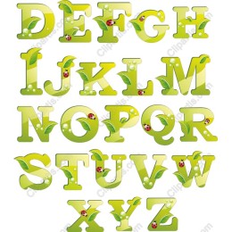 Nature-Inspired Alphabet Letters Set