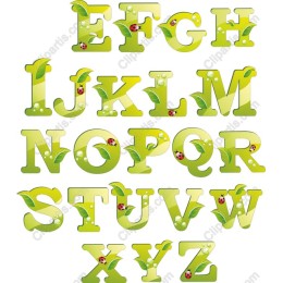 Vibrant Leafy Alphabet Set