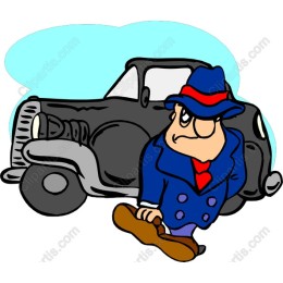 Vintage Detective Cartoon