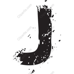 Letter J - Bold Grunge Style and