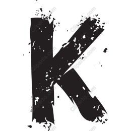 Grunge Letter K