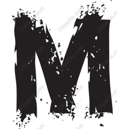 Grunge Style Letter M