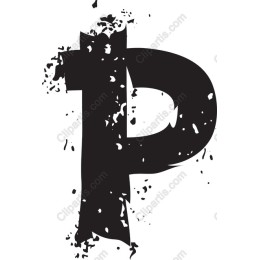 Distressed Letter P