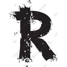 Distressed Letter R