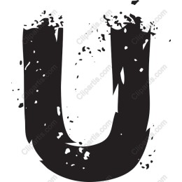Grunge Letter U