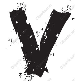 Grunge Letter V