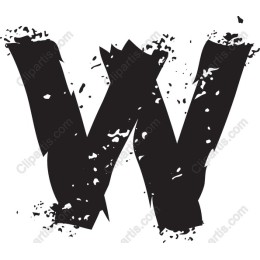 Distressed Letter W