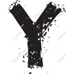 Grunge Letter Y