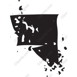 Abstract Torn Shape
