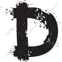 Distressed Letter D