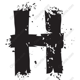 Distressed Letter H