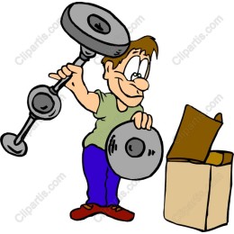 Cheerful Dumbbell Lifting