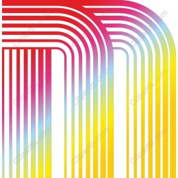Vibrant Gradient Line Art