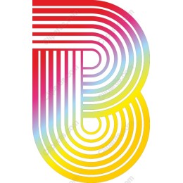 Vibrant Letter B