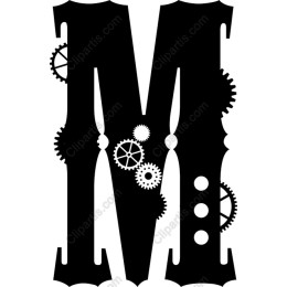 Steampunk Letter M