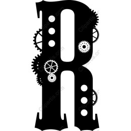 Steampunk Letter R
