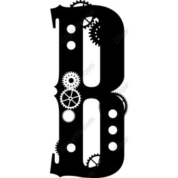 Industrial Gear Letter B