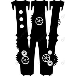 Steampunk Letter W