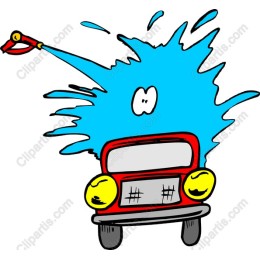 Cheerful Red Car Splash