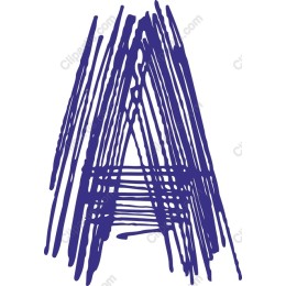 Abstract Line Art - Letter A