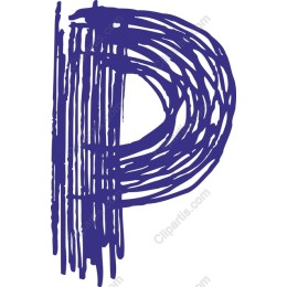Artistic Letter P Hand-Drawn
