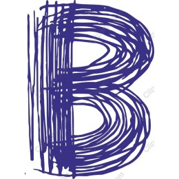 Unique Blue Letter B