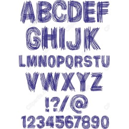 Hand-Drawn Strokes Alphabet Set