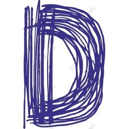 Bold Hand-Drawn Letter D