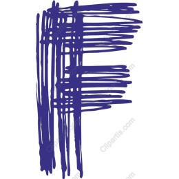 Purple Brushstroke Letter F