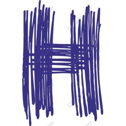 Hand-Drawn Purple H