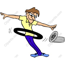 Playful Hula Hooping Character