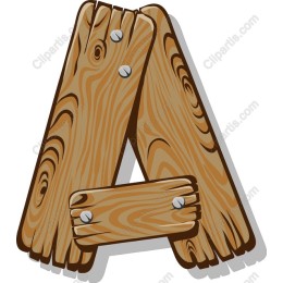 Rustic Wooden Letter A