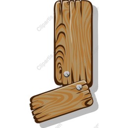 Rustic L-Shaped Wooden Plank
