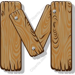 Wooden Letter M