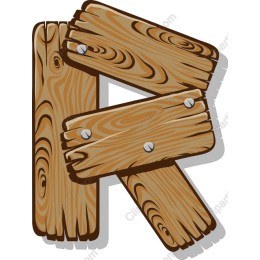 Rustic Wooden Letter R
